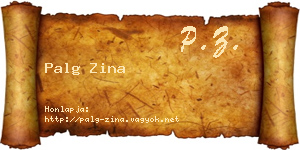 Palg Zina névjegykártya
